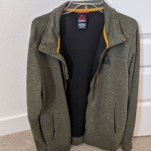 Gerry zip up sweatshirt, men's L, green
